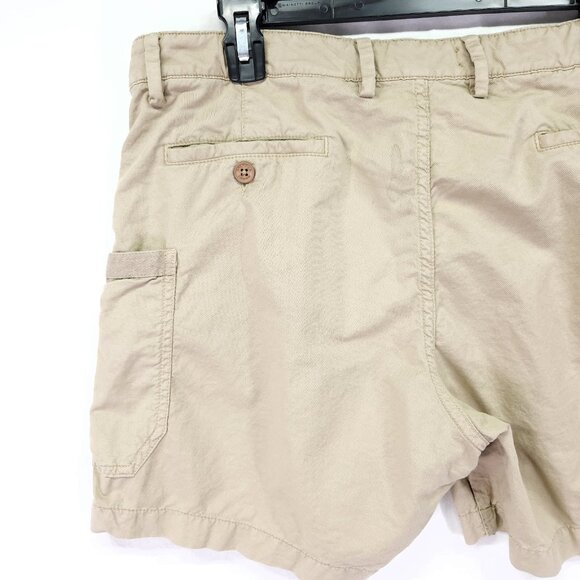 Orlebar Brown Cargo Shorts Mens Size 36 Linen Blend Khaki Bulldog Slim Fit 5" - Picture 9 of 11
